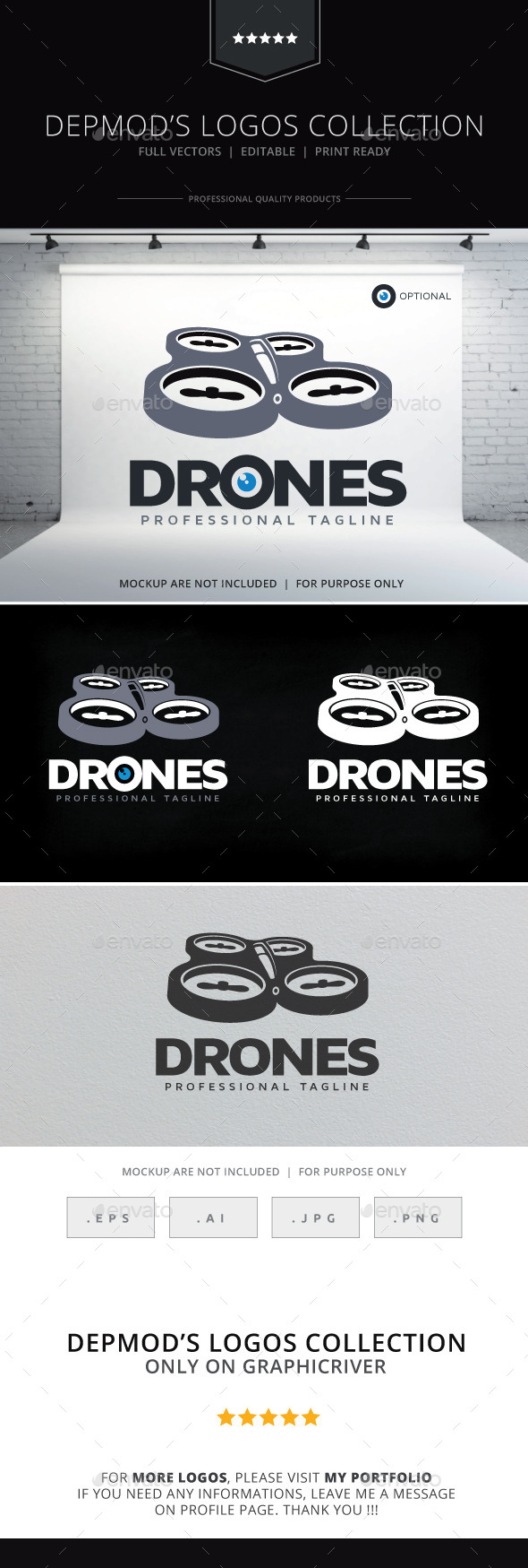 GraphicRiver Drones Logo 10068748 GraphicRiver Drones Logo 10068748