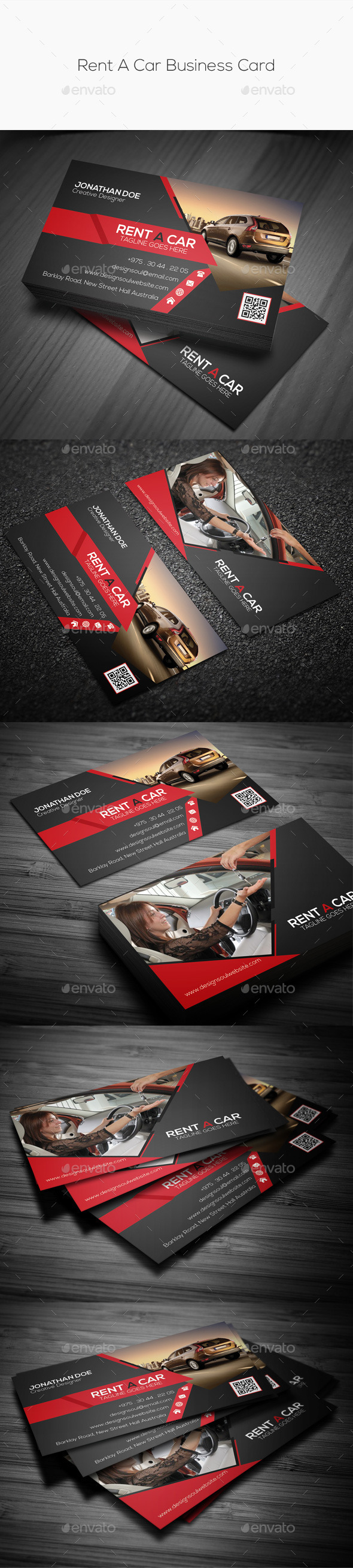 GraphicRiver Rent A Car Business Card 10069504 GraphicRiver Rent A Car Business Card 10069504