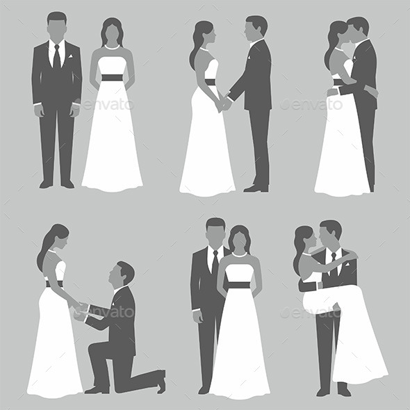 GraphicRiver Set of Bride and Grooms 10069752 GraphicRiver Set of Bride and Grooms 10069752