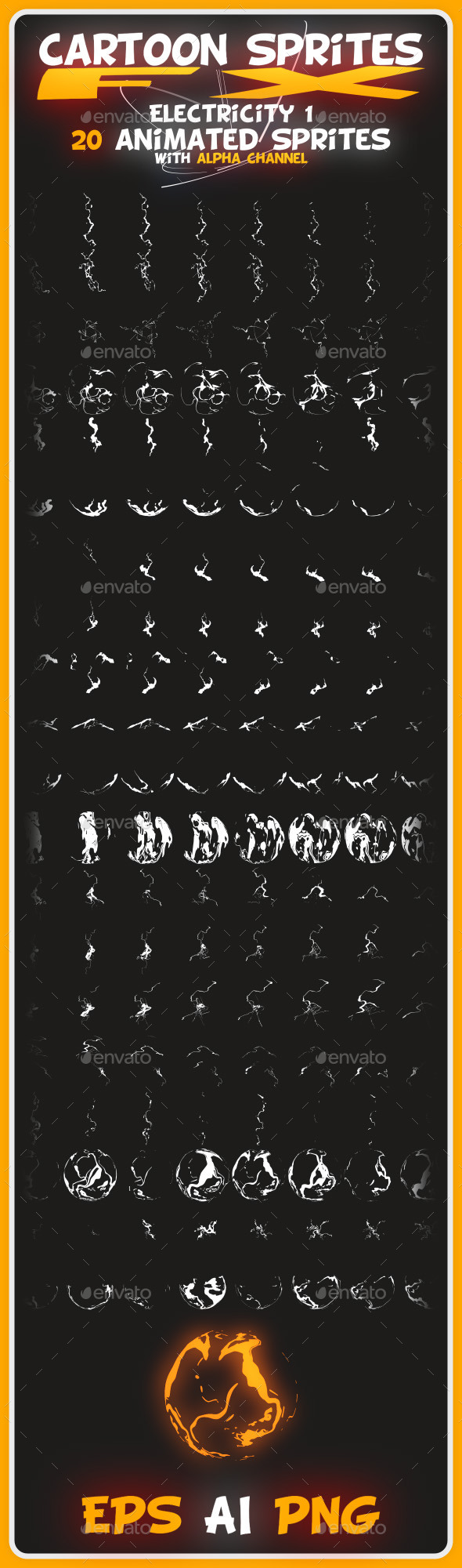 GraphicRiver Cartoon Sprites FX Electricity 1 10070276 GraphicRiver Cartoon Sprites FX Electricity 1 10070276