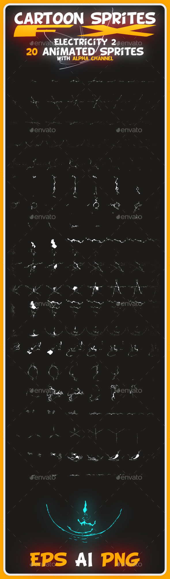GraphicRiver Cartoon Sprites FX Electricity 2 10070299 GraphicRiver Cartoon Sprites FX Electricity 2 10070299