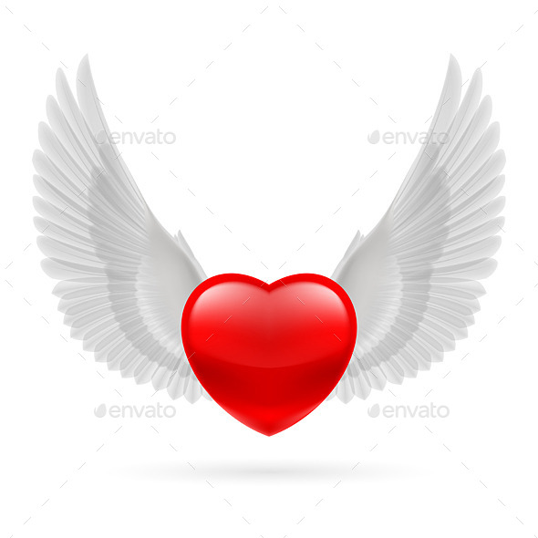 GraphicRiver Heart with Raised Wings 10070302 GraphicRiver Heart with Raised Wings 10070302