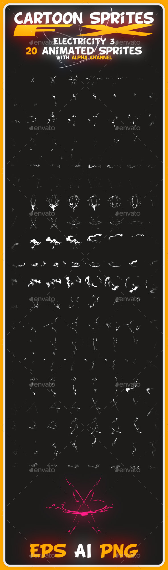 GraphicRiver Cartoon Sprites FX Electricity 3 10070310 GraphicRiver Cartoon Sprites FX Electricity 3 10070310