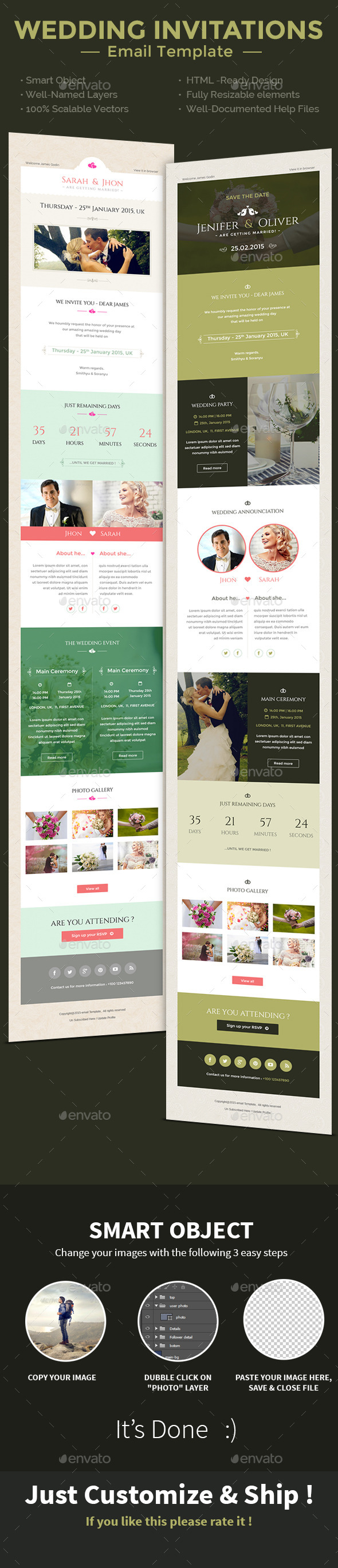 GraphicRiver Wedding Invitation PSD Email Templates 10073302 GraphicRiver Wedding Invitation PSD Email Templates 10073302