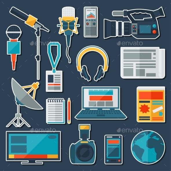 GraphicRiver Set of Journalism Icons 10074229 GraphicRiver Set of Journalism Icons 10074229