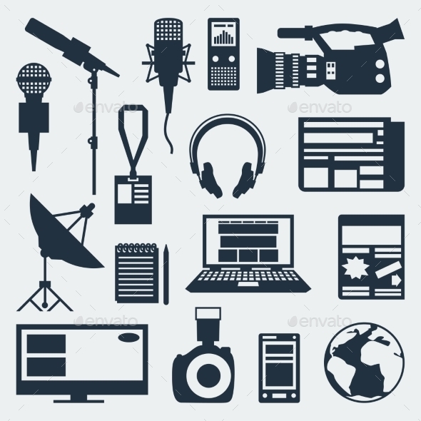 GraphicRiver Set of Journalism Icons 10074233 GraphicRiver Set of Journalism Icons 10074233