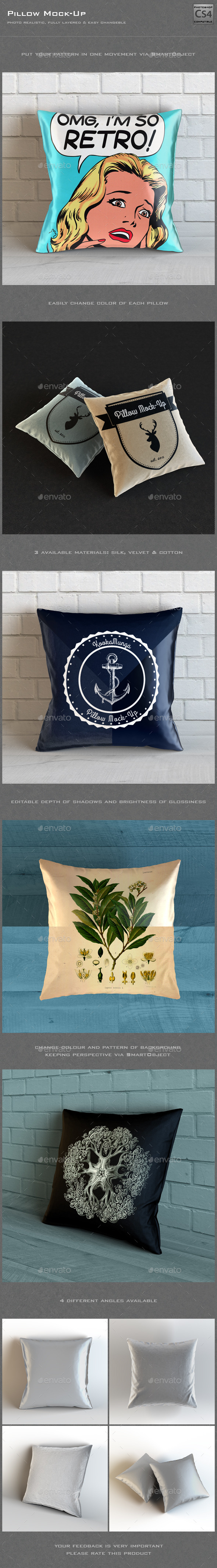 GraphicRiver Pillow Mock-Up 10075012 GraphicRiver Pillow Mock-Up 10075012