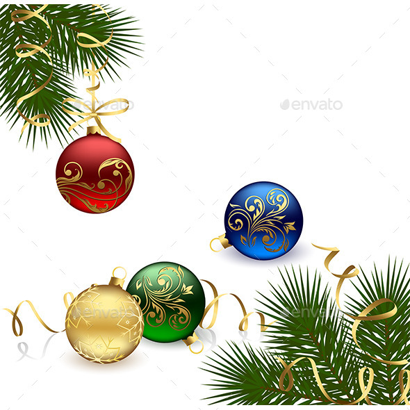 GraphicRiver Christmas Frame with Baubles 10075443 GraphicRiver Christmas Frame with Baubles 10075443