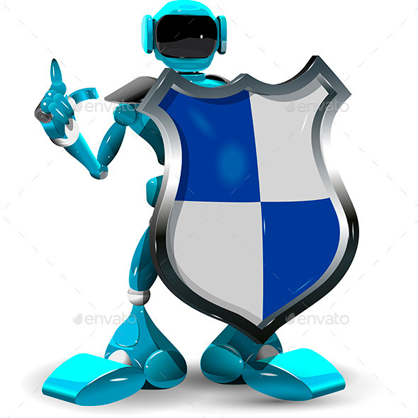 GraphicRiver Robot with a Shield 10079017 GraphicRiver Robot with a Shield 10079017