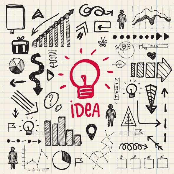 GraphicRiver Vector Hand Drawn Doodle Business Idea Set 10079570 GraphicRiver Vector Hand Drawn Doodle Business Idea Set 10079570
