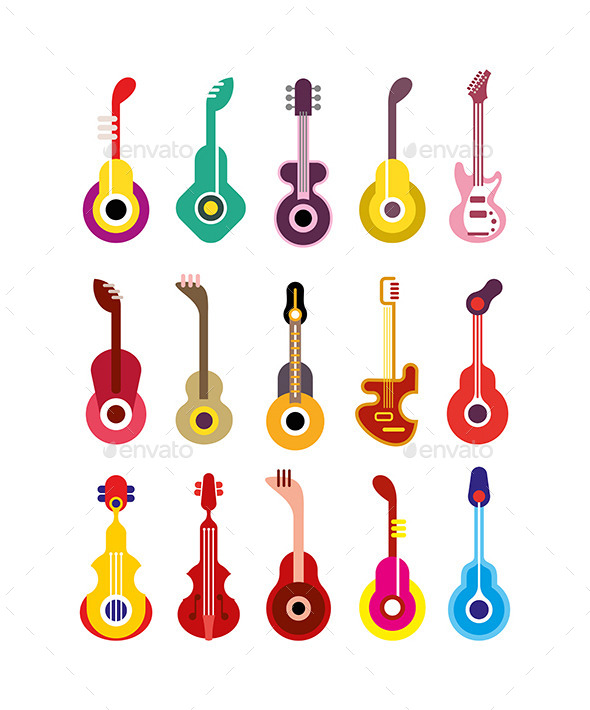 GraphicRiver Guitars 10079575 GraphicRiver Guitars 10079575