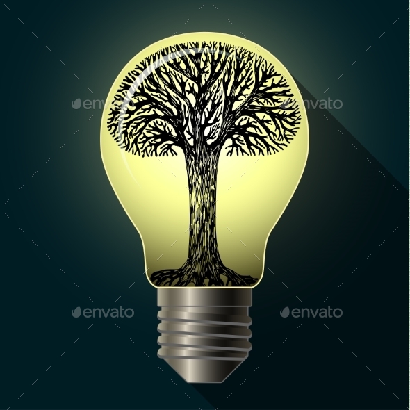 GraphicRiver Eco Bulb with Tree 10079938 GraphicRiver Eco Bulb with Tree 10079938