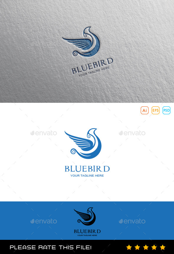 GraphicRiver Blue Bird Logo 10080441 GraphicRiver Blue Bird Logo 10080441