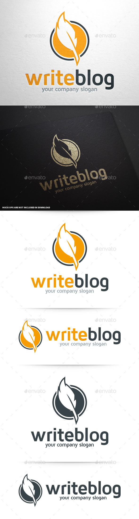 Write Blog - Feather Pen Logo (Objects)