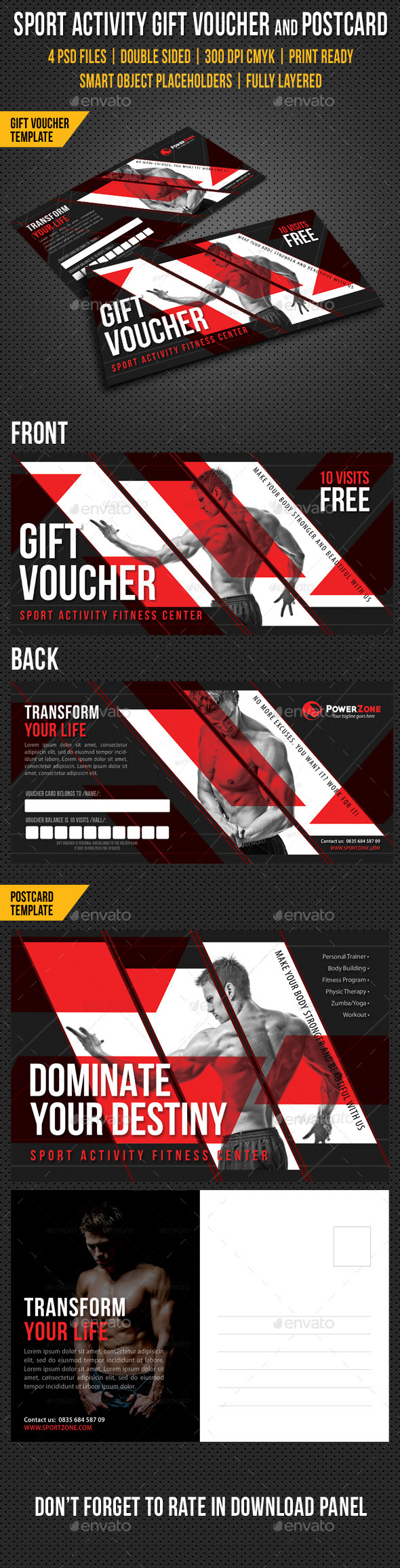 GraphicRiver Sport Activity Gift Voucher and Postcard V02 10083199 GraphicRiver Sport Activity Gift Voucher and Postcard V02 10083199