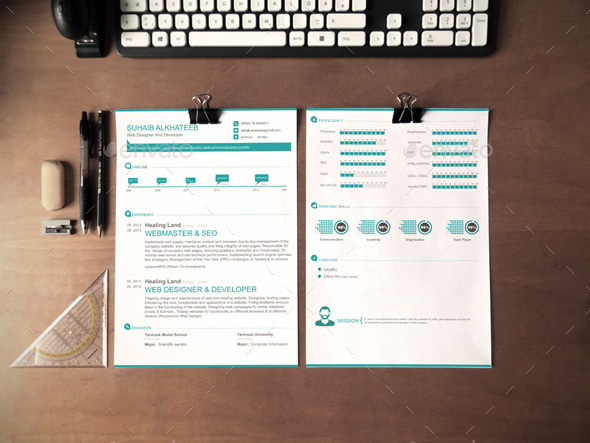GraphicRiver CV Clean Resume 10032453 GraphicRiver CV Clean Resume 10032453