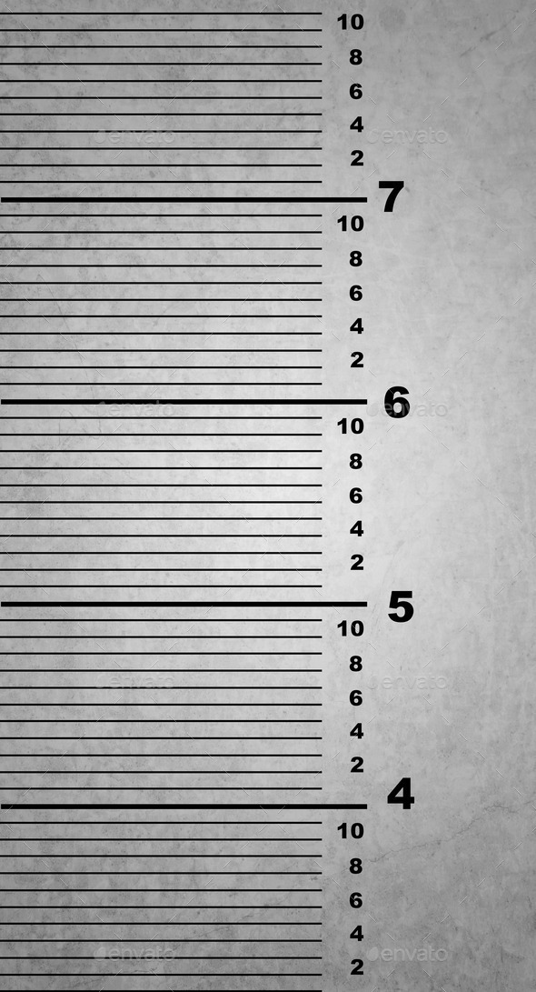 ruler on a wall of a jail