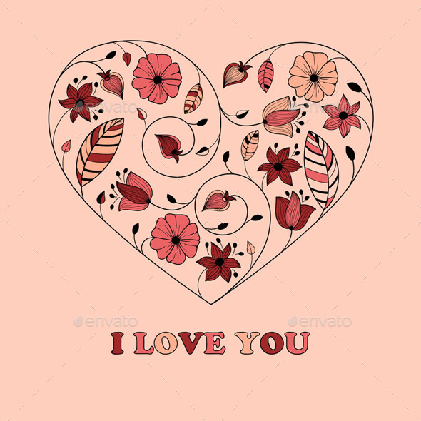 GraphicRiver Greeting Card with Heart 10088017 GraphicRiver Greeting Card with Heart 10088017