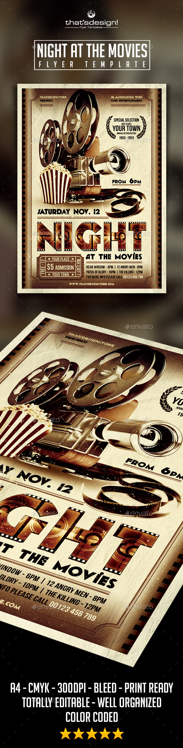 GraphicRiver Night at the Movies Flyer Template 10088041 GraphicRiver Night at the Movies Flyer Template 10088041