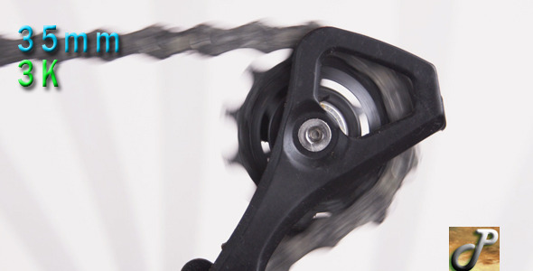 Bicycle Rear Derailleur In Motion Bicycle Rear Derailleur In Motion