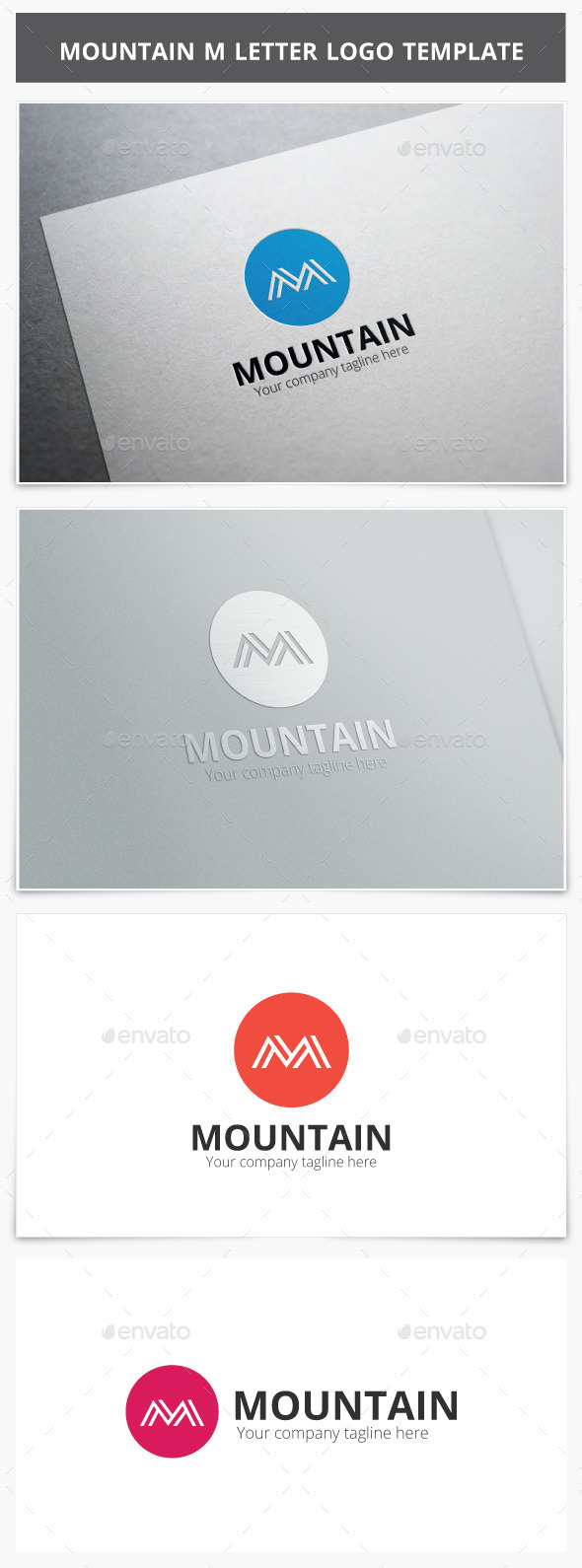 Mountain M Letter Logo (Letters)