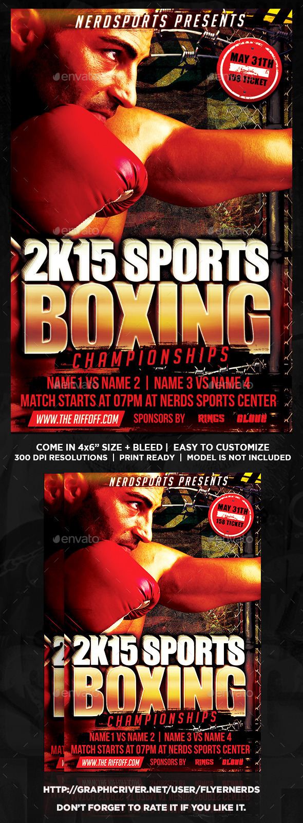 Boxing Fight Sports Flyer (Sports)