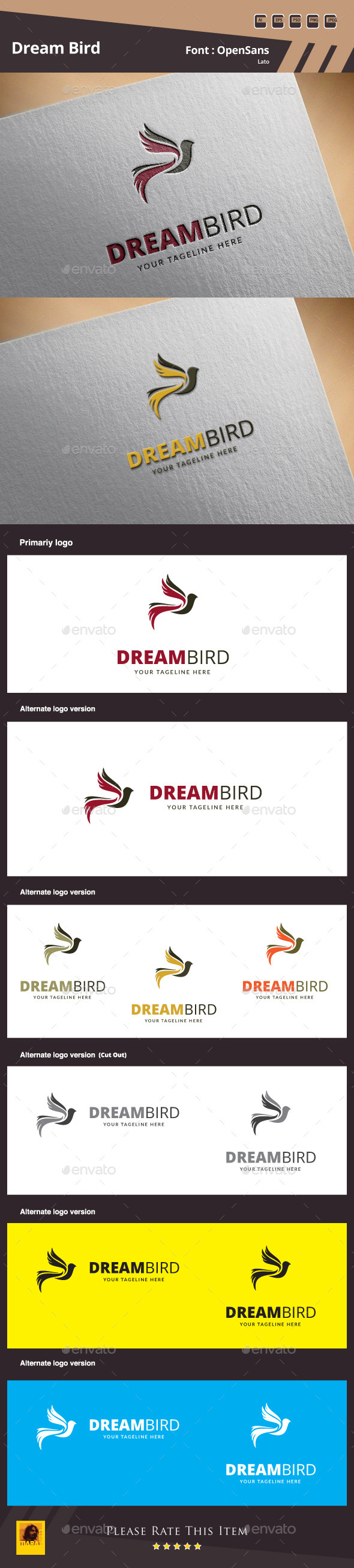 Dream Bird Logo Template (Animals)