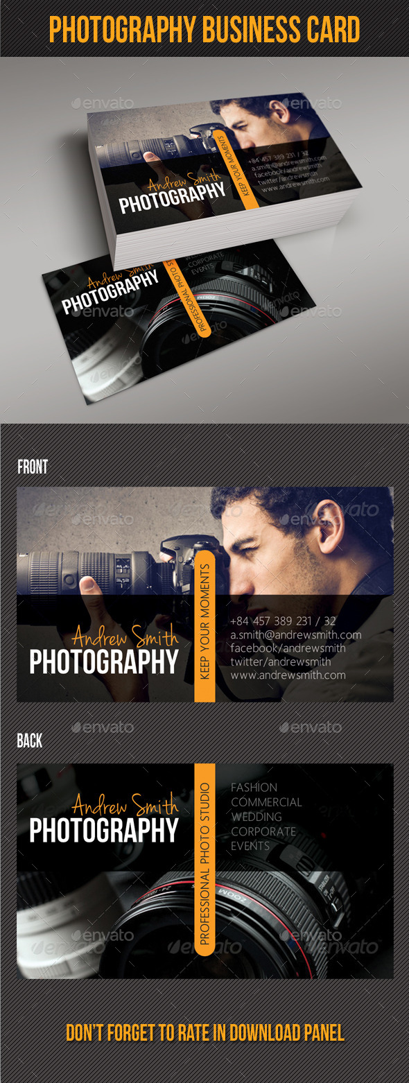 Photography Studio Business Card V03 (Industry Specific)