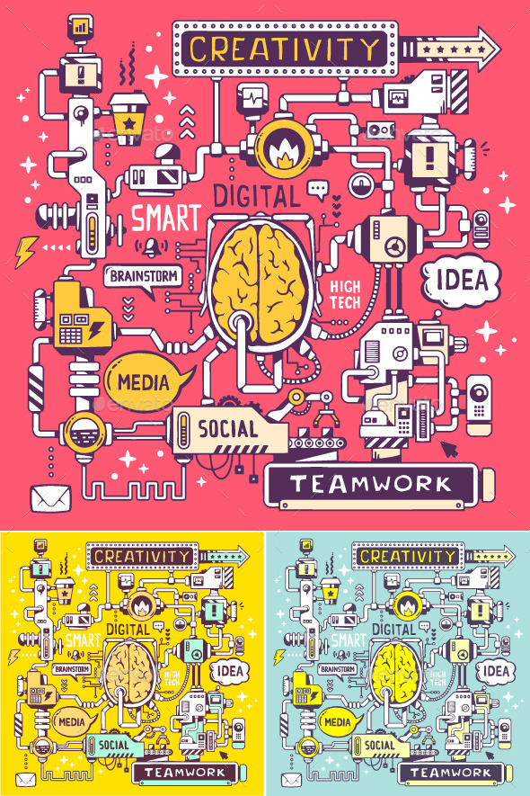 GraphicRiver Brain Center of the Company 10093328 GraphicRiver Brain Center of the Company 10093328