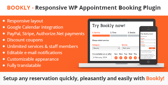 Bookly – Responsive WordPress Appointment Booking and Scheduling Plugin - CodeCanyon Item for Sale