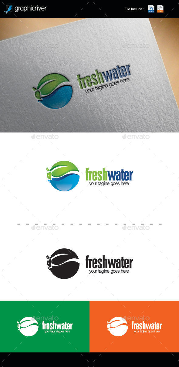 GraphicRiver Fresh Water Logo 10096614 GraphicRiver Fresh Water Logo 10096614
