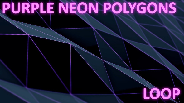 VideoHive Purple Neon Polygons 10096665 VideoHive Purple Neon Polygons 10096665