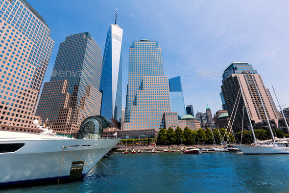 Freedom Tower from Harbor Manhattan New York