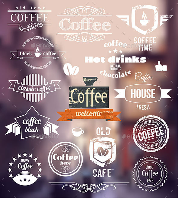 GraphicRiver Coffee Badges Old Town Stamp Concept 10100309 GraphicRiver Coffee Badges Old Town Stamp Concept 10100309