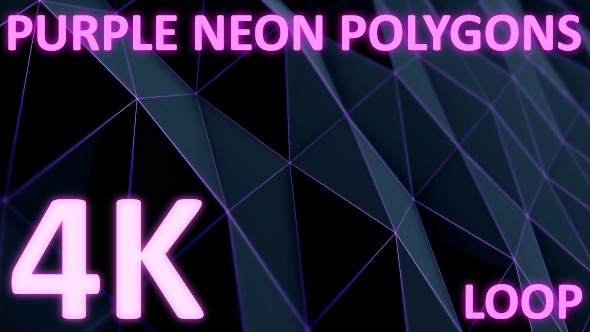 VideoHive 4K Purple Neon Polygons 10100353 VideoHive 4K Purple Neon Polygons 10100353