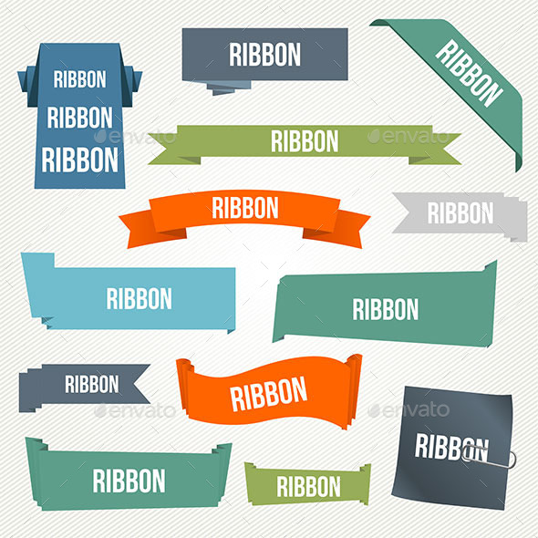 GraphicRiver Ribbon and Banner Set 10100378 GraphicRiver Ribbon and Banner Set 10100378