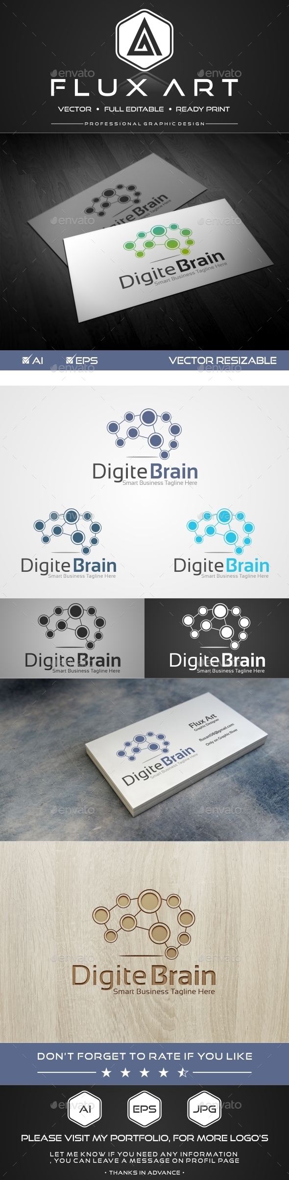 GraphicRiver Digital Brain Logo 10100993 GraphicRiver Digital Brain Logo 10100993