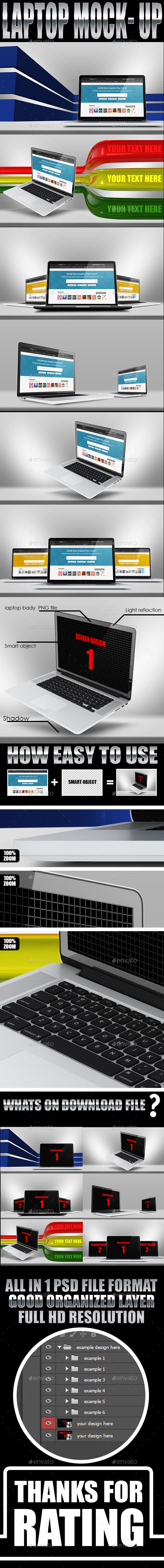 GraphicRiver Laptop Mock-UP 10101290 GraphicRiver Laptop Mock-UP 10101290