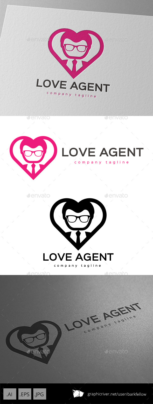 GraphicRiver Love Agent Logo 10102169 GraphicRiver Love Agent Logo 10102169