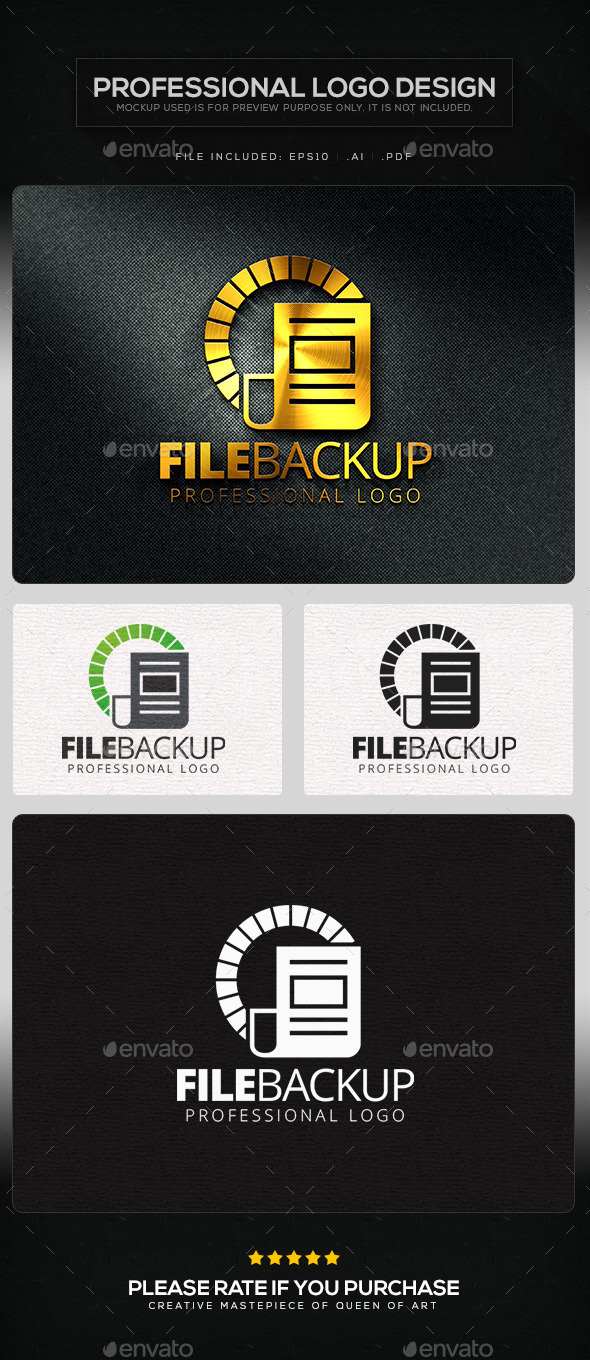 File Backup Logo Template