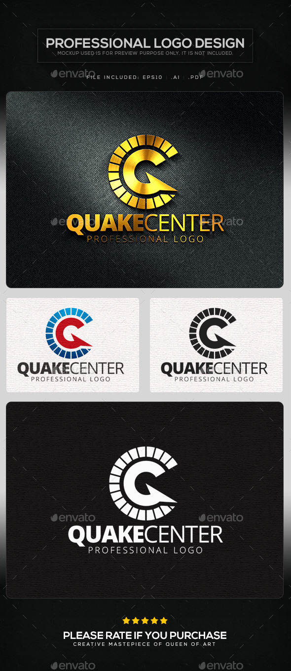 GraphicRiver Quake Center Logo Template 10103691 GraphicRiver Quake Center Logo Template 10103691