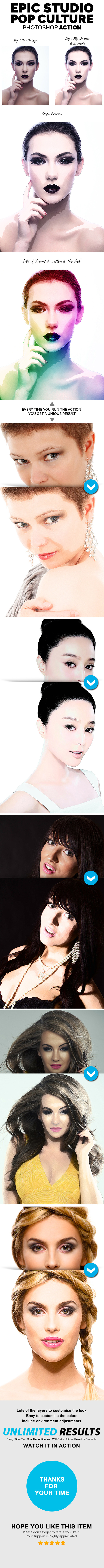 Epic Studio Pop Culture Photoshop Action Epic Studio Pop Culture Photoshop Action