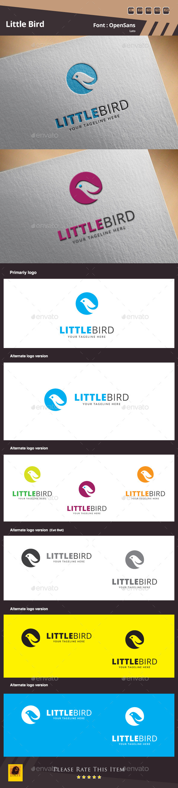 GraphicRiver Little Bird Logo Template 10103854 GraphicRiver Little Bird Logo Template 10103854