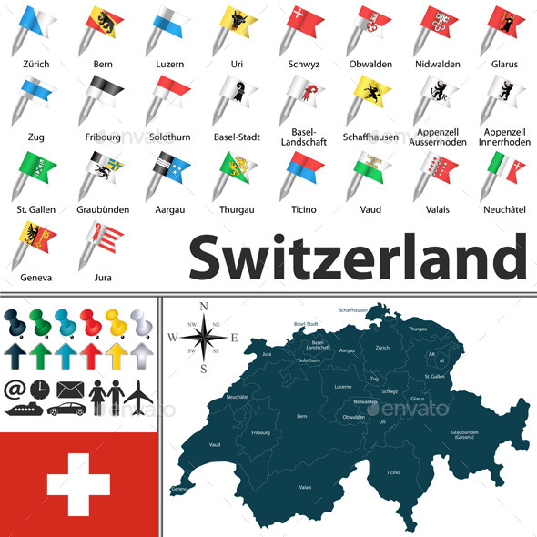GraphicRiver Map of Switzerland 10105020 GraphicRiver Map of Switzerland 10105020