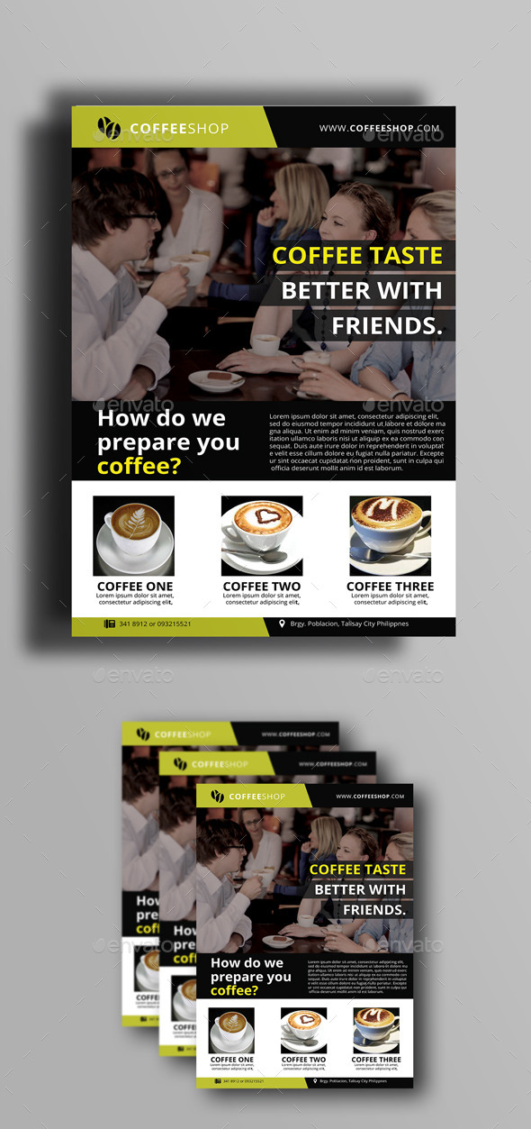 GraphicRiver Coffee Shop Flyer 10105043 GraphicRiver Coffee Shop Flyer 10105043