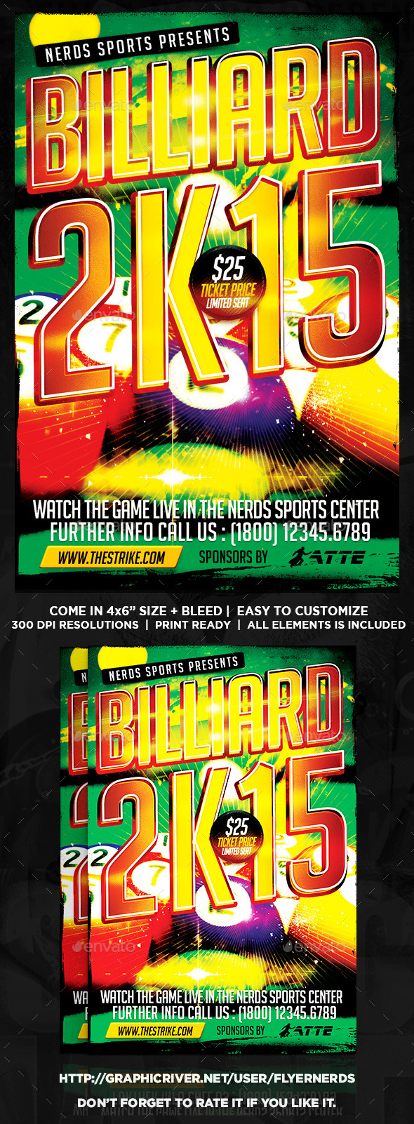 Billiard 2K15 Sports Flyer (Sports)