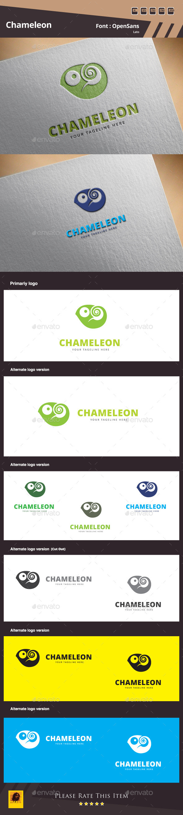 Chameleon Logo Template Chameleon Logo Template