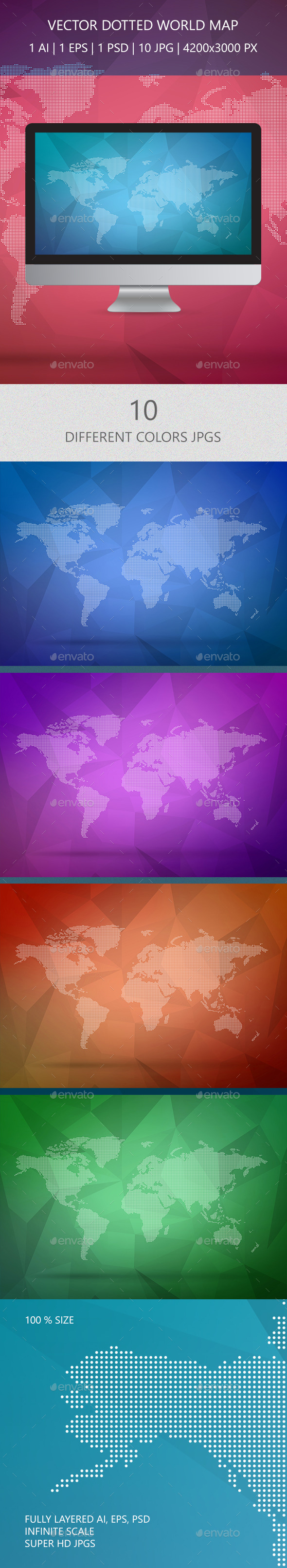 GraphicRiver Dotted Wold Map Vector 10106984 GraphicRiver Dotted Wold Map Vector 10106984