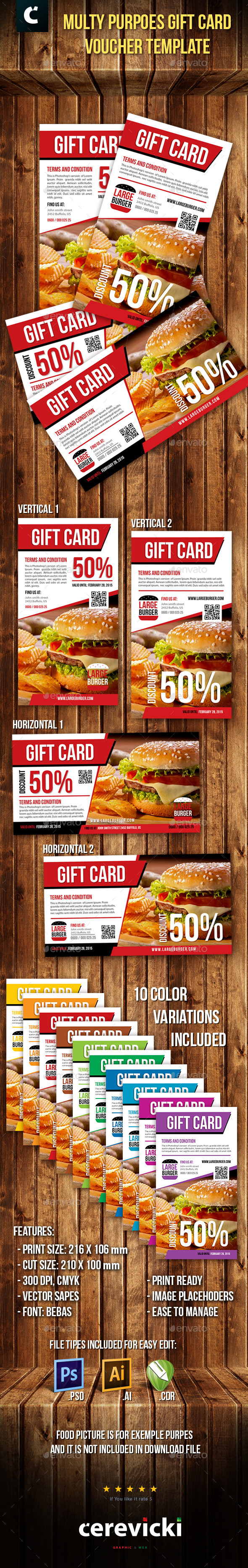 GraphicRiver Gift Card Voucher template 10107939 GraphicRiver Gift Card Voucher template 10107939