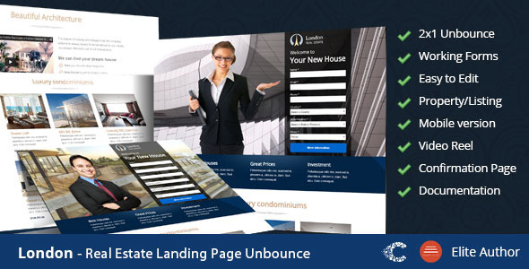 London - Real Estate Landing Page